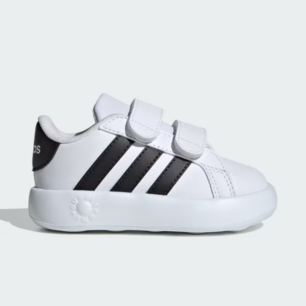 Adidas baby White Black Velcro Strap Sneakers - Picture 2 of 12